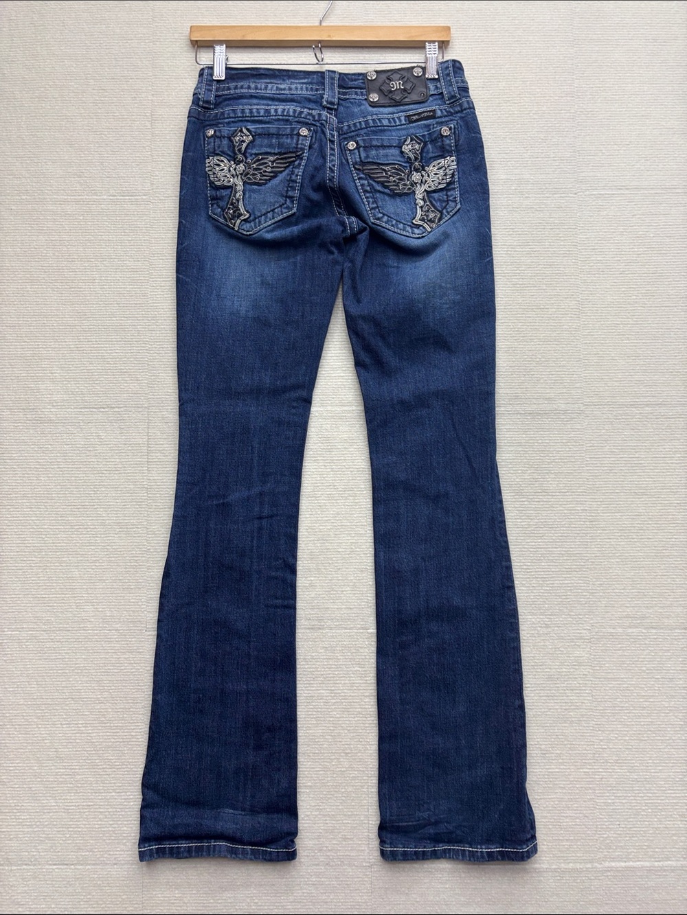 Miss Me | 27 boot Women's Classic Bootcut Jeans - Dark Blue Denim - Picture 7 of 11
